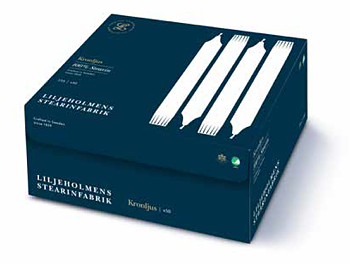 Kronljus 50er-Pack Weiß I 100% Stearin I Ø 23 x H 200 mm