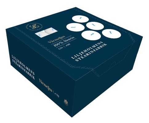 Klassische Teelichte 100er-Pack I Weiß - 100% Stearin I 5,5 Stunden