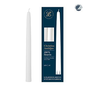 Christina Antikljus 4er-Pack Weiß I Ø 22 x H 255 mm – 100 % Stearin