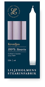Kronljus Stabkerzen Malve – 4er Pack I Ø 23 x H 200 mm – 100 % Stearin