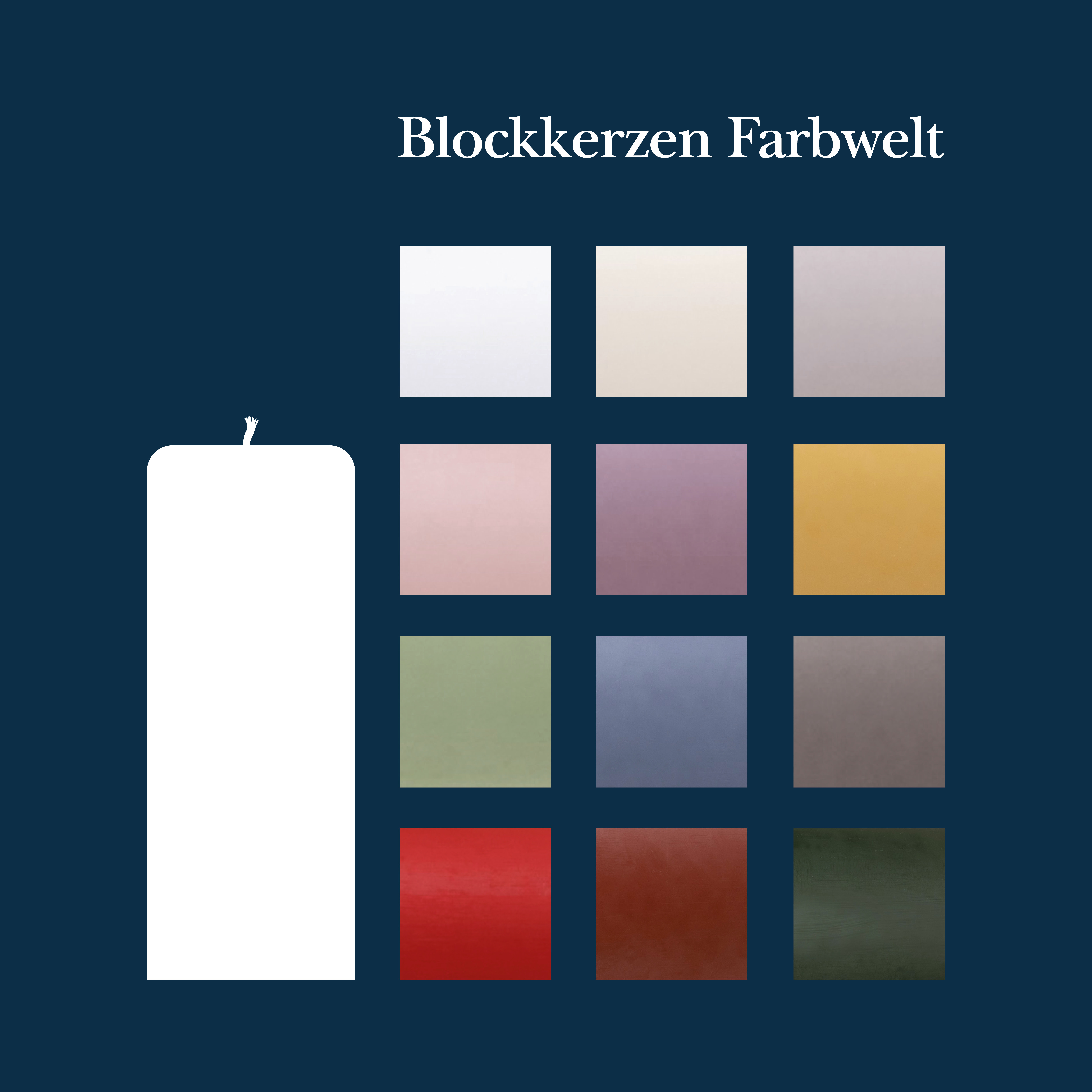 Blockkerze Malve Ø 68 x H100 mm – 100 % Stearin - 5