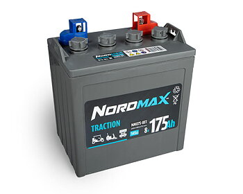 Traktionsbatteri 8V 170 Ah, fritt ventilerat