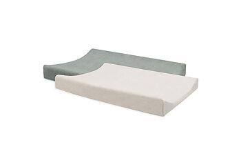 Jollein Skötbäddsöverdrag 50x70cm Sea Green/Ivory (2p)