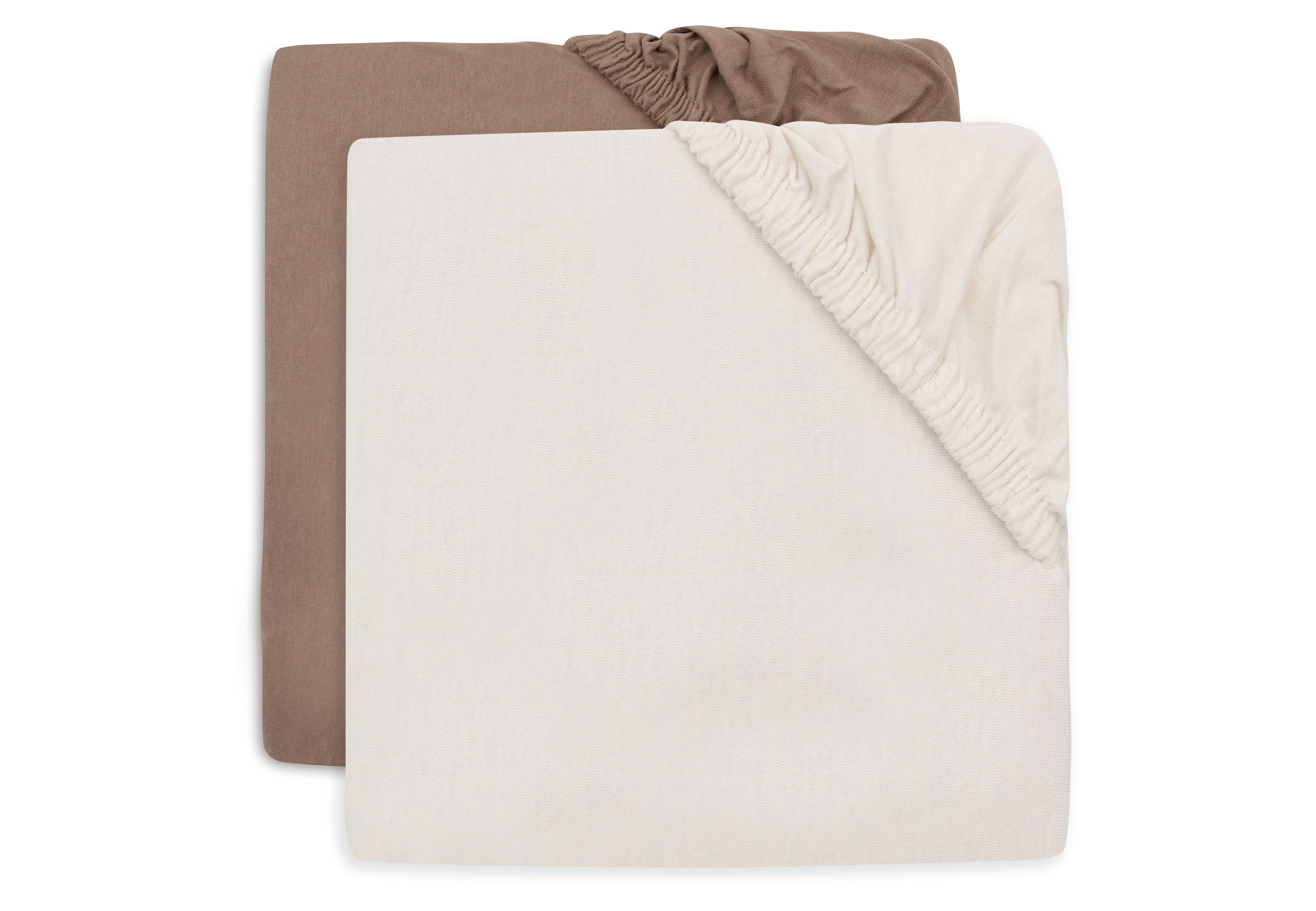 Jollein Dra-på lakan 40/50x80/90cm Milky Coffee/Ivory (2pack)						