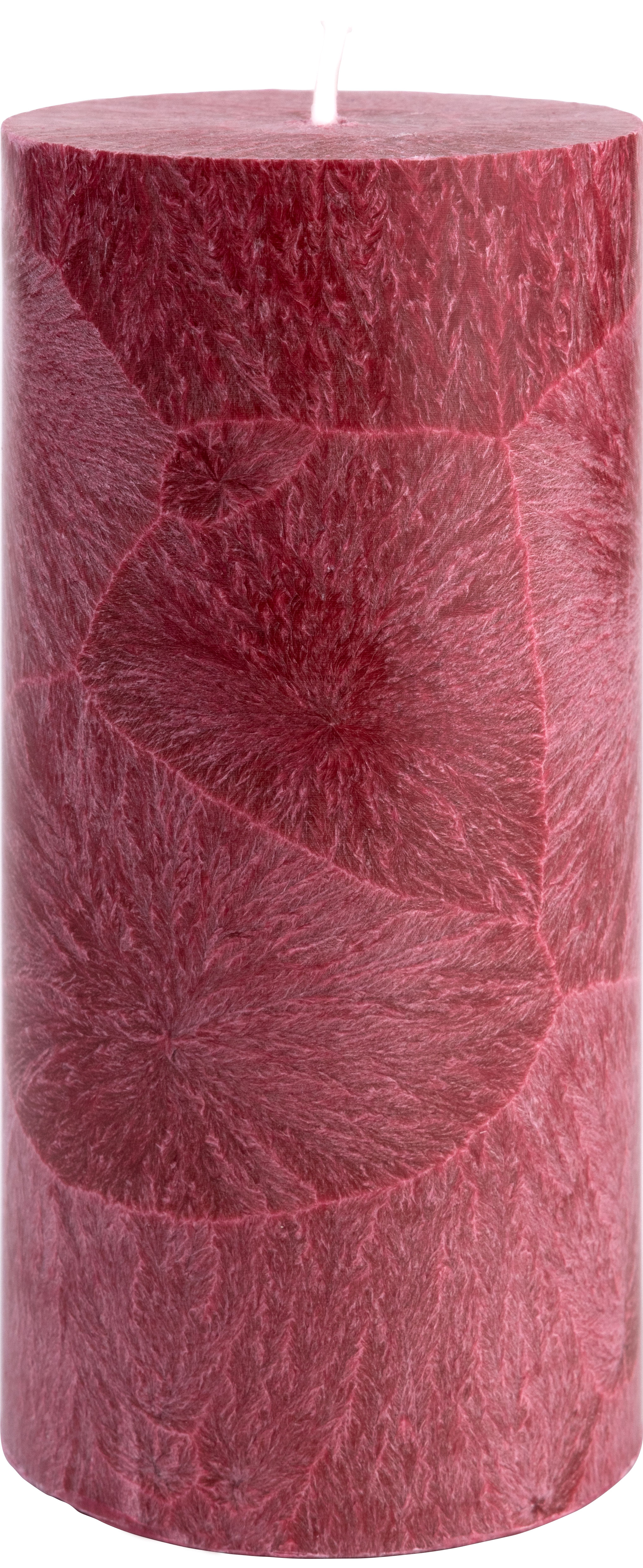 Shea-Blockljus Rot I Ø 67 x H150 mm – nachhaltige Eleganz