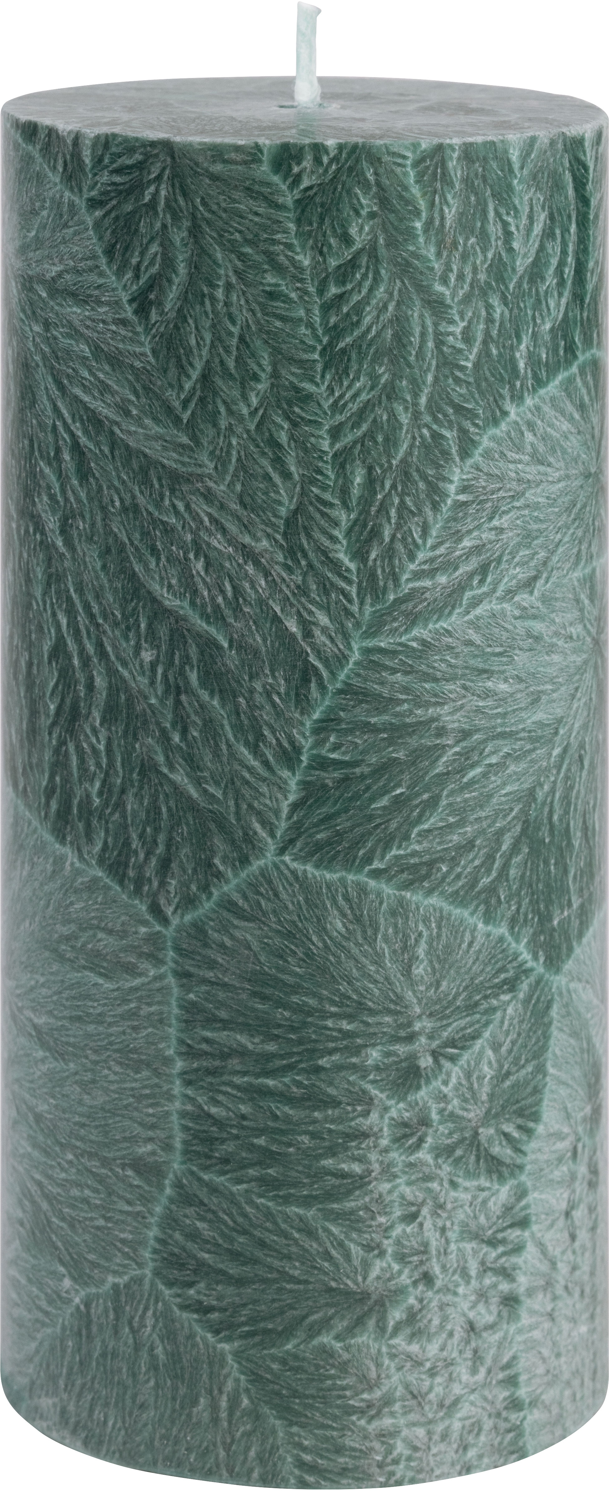 Shea Blockkerze Tannengrün I Ø 67 x H150 mm – nachhaltige Eleganz