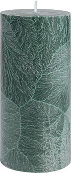Shea Blockkerze Tannengrün I Ø 67 x H150 mm – nachhaltige Eleganz
