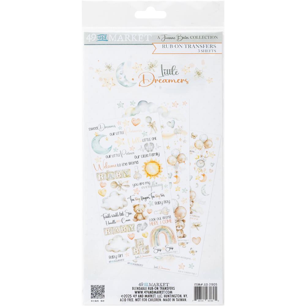 49 And Market - Rub-On Transfer Set 6x12 - Little Dreamer