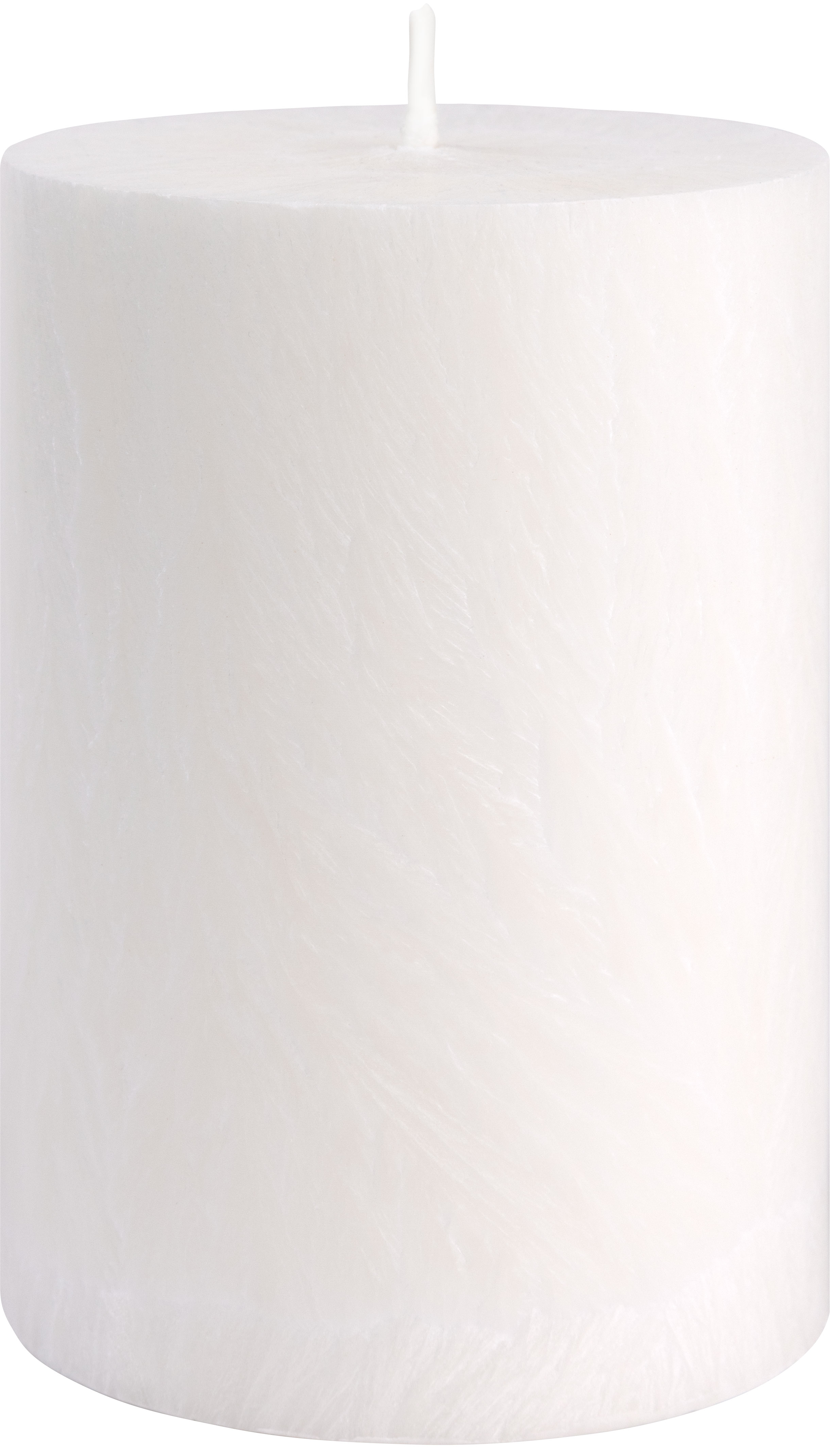 Shea-Blockljus Weiß I Ø 67 x H100 mm – nachhaltige Eleganz