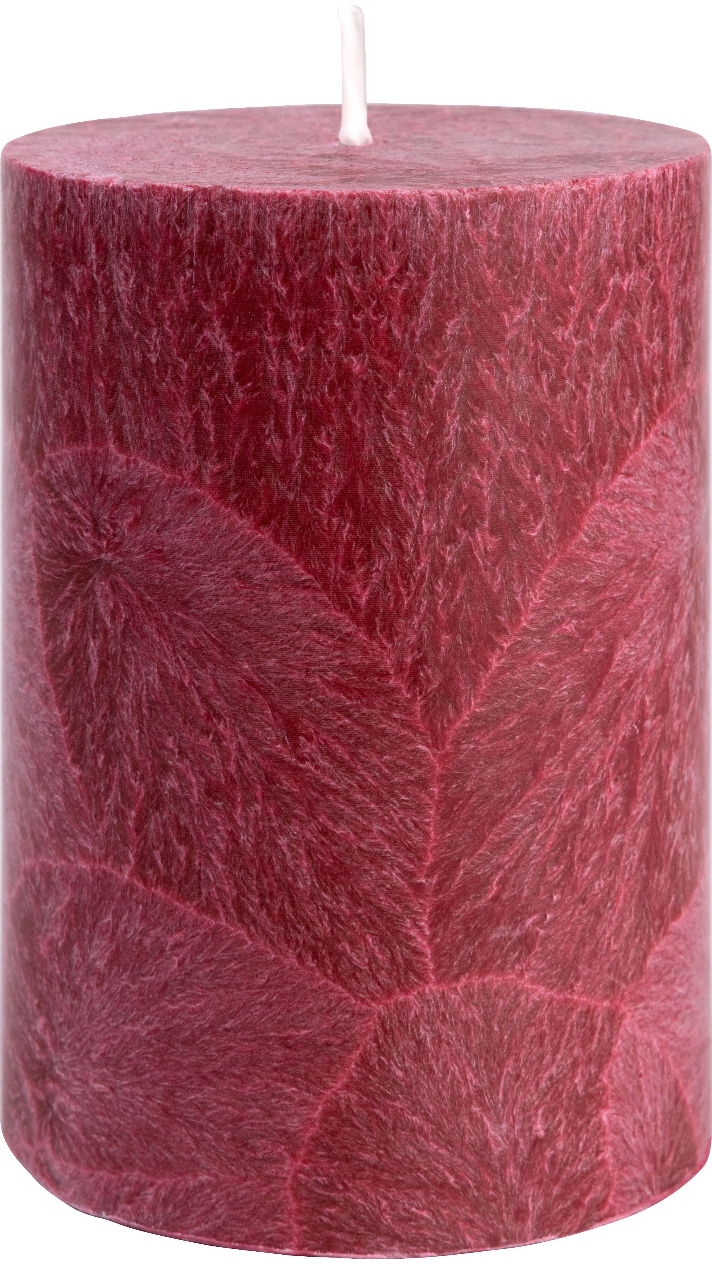 Shea-Blockljus Rot I Ø 67 x H100 mm – nachhaltige Eleganz