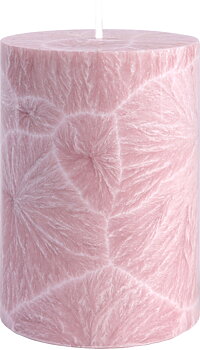 Shea-Blockljus Hellrosa I Ø 67 x H100 mm – nachhaltige Eleganz