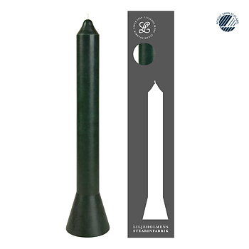Premiumkerze Anna Tannengrün I Selbstlöschend I Ø 39 x H 360 mm