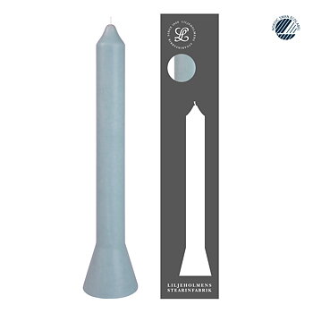 Premiumkerze Anna Taubenblau I Selbstlöschend I Ø 39 x H 360 mm
