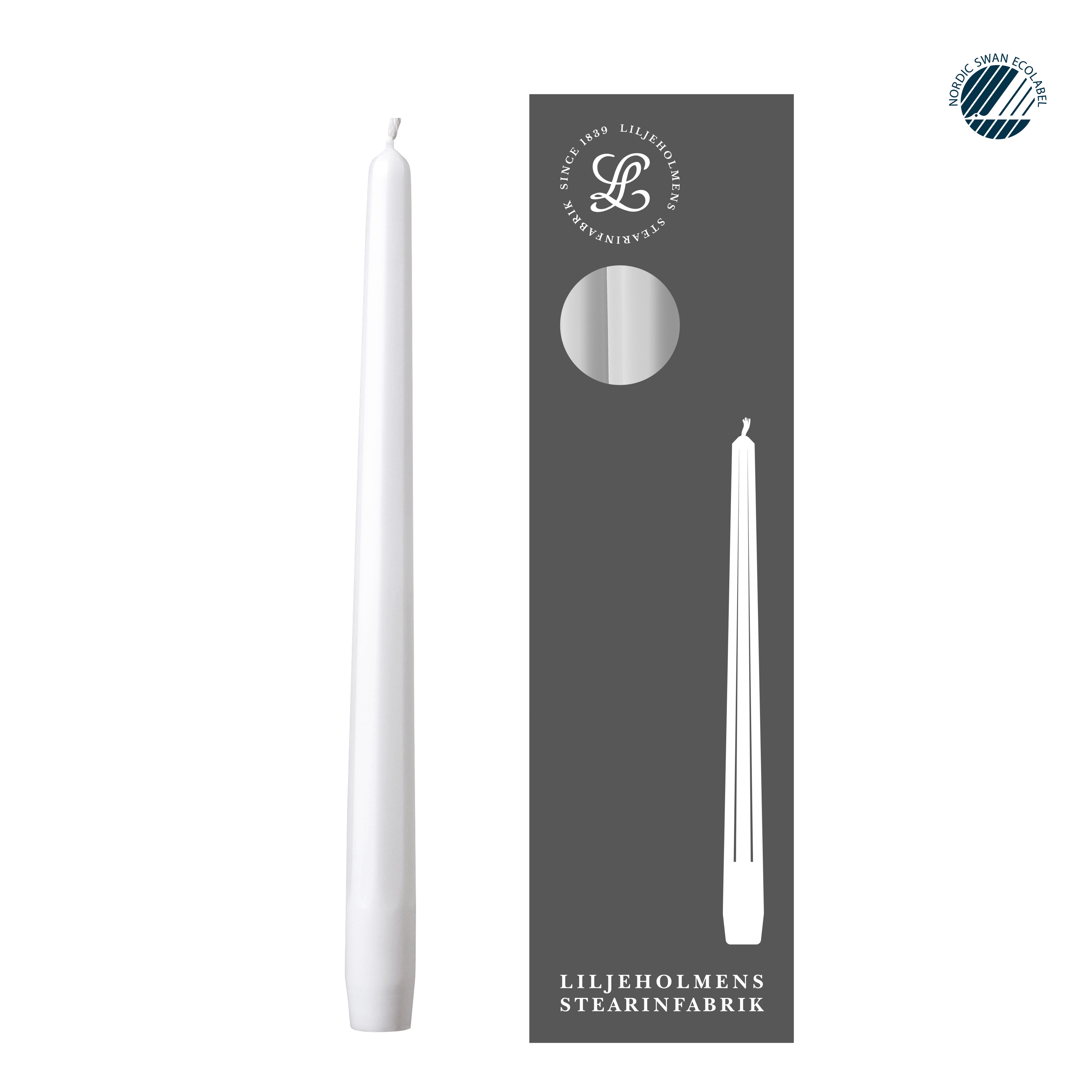 Prismaljus 4er-Pack Weiß I Achteckiges Design  I Ø 21 x H 280 mm