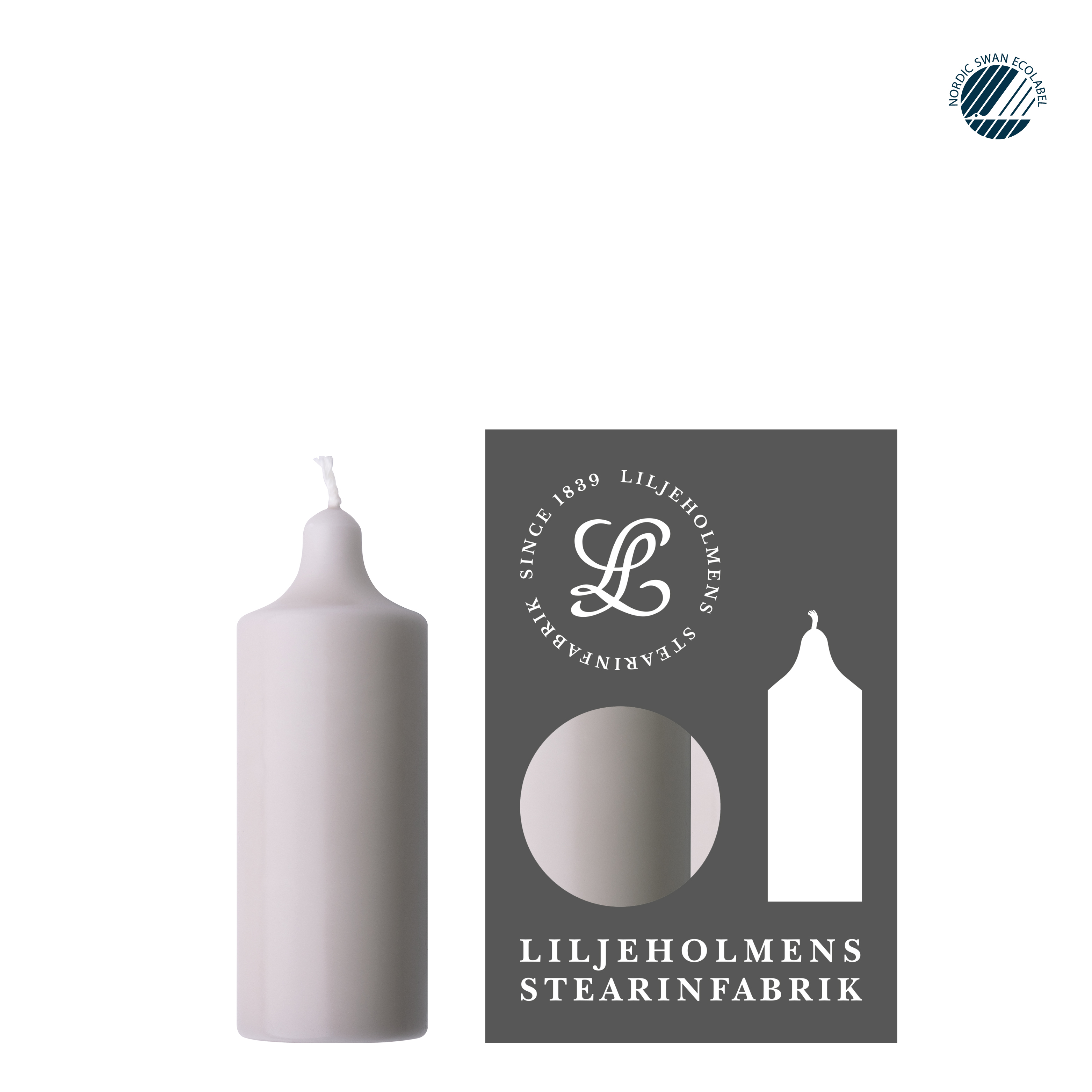 Kupéljus 4er-Pack Nebelgrau | Teelichtformat Ø 38 mm x H 110 mm