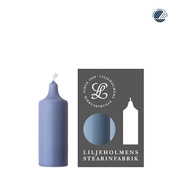 Kupéljus 4er-Pack Taubenblau I Teelichtformat Ø 38 mm x H 110 mm