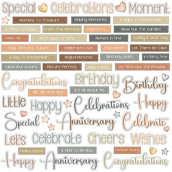 49 And Market - Chipboard Set - Little Celebrations