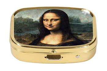 Pilleæske med spejl, da Vinci, Mona Lisa, TEMA-produkt