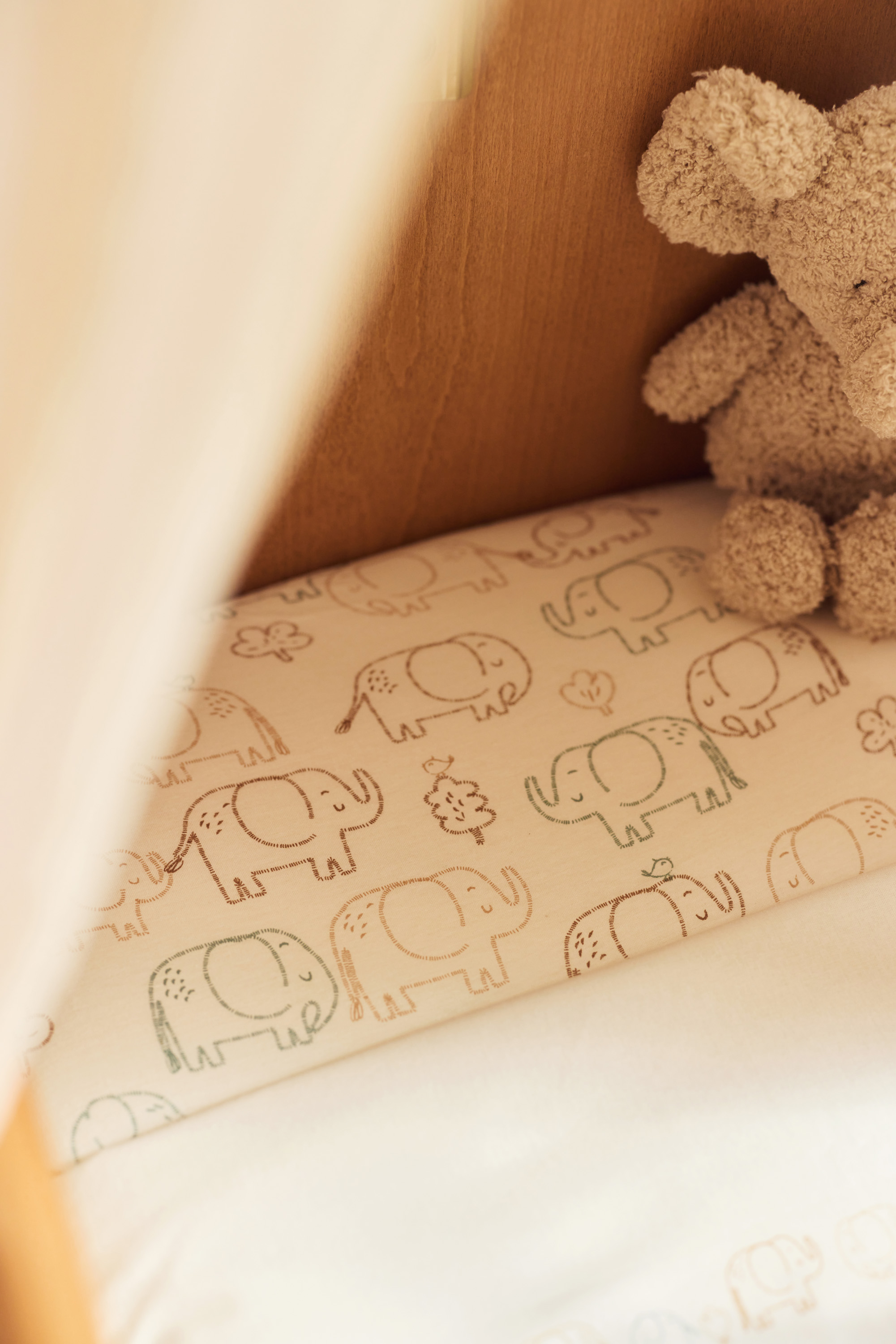 Fitted Sheet Jersey 60x120cm Elephant Tales						 - 4
