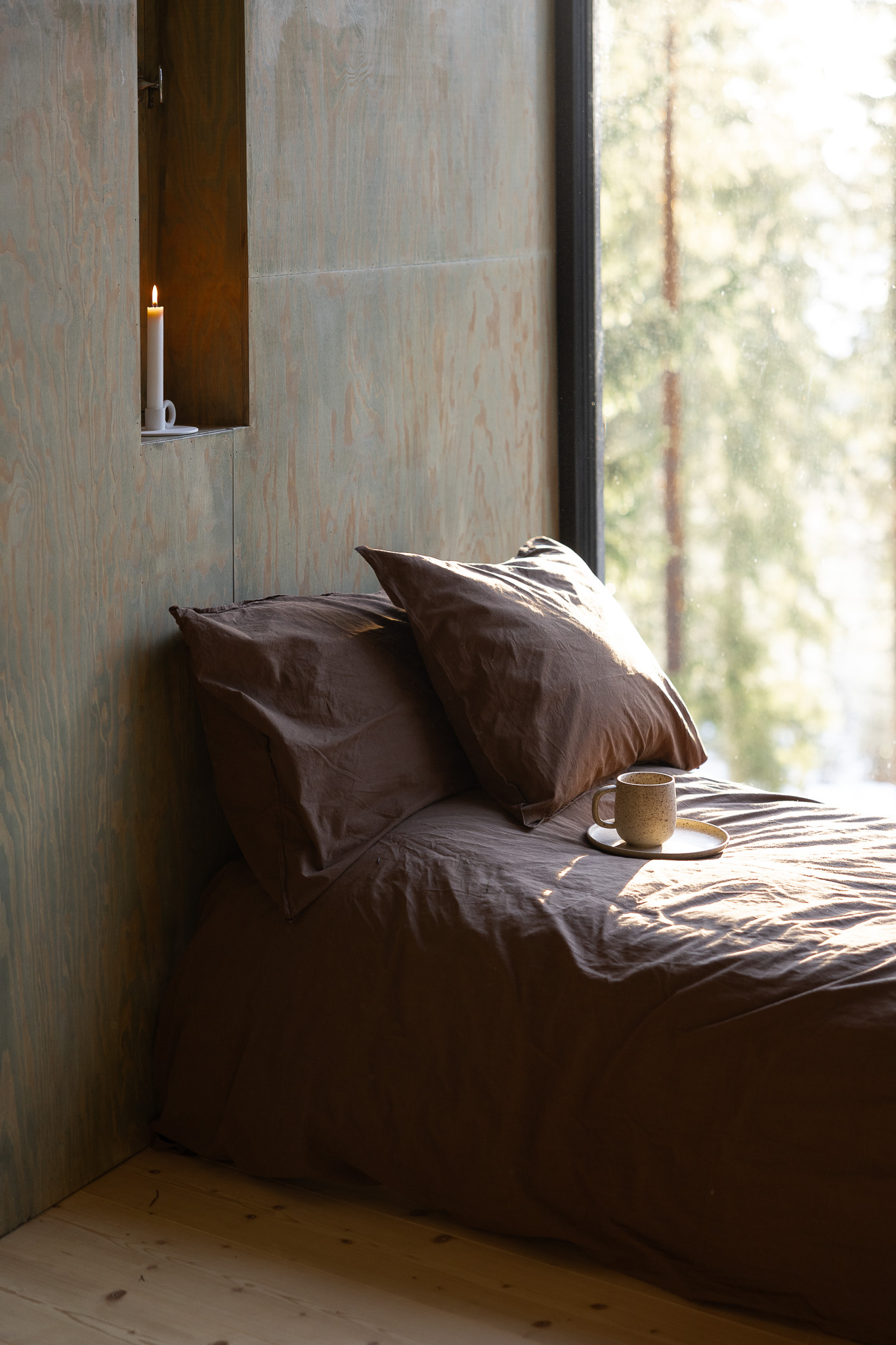 Crinkle - Espresso duvet cover set - Duvet cover set - 150 x 210 cm