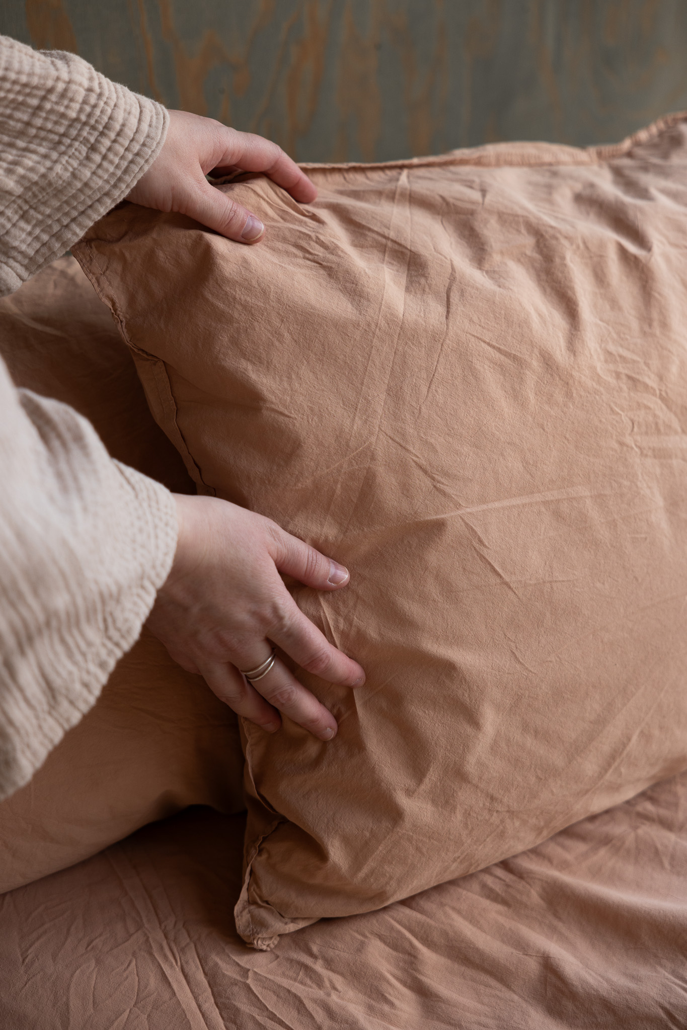 Crinkle - Peach Pink - Duvet cover set - 150 x 210 cm