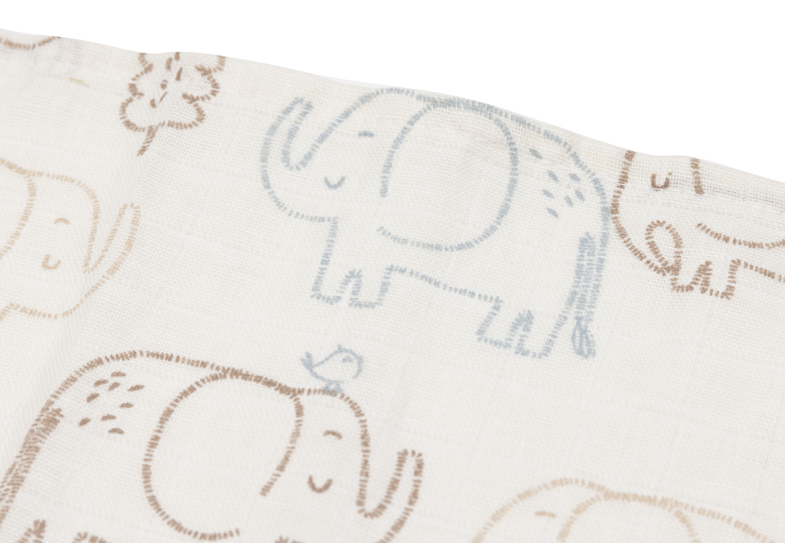 Jollein Muslinfilt 70x70cm Elephant Tales (3pack)								 - 3