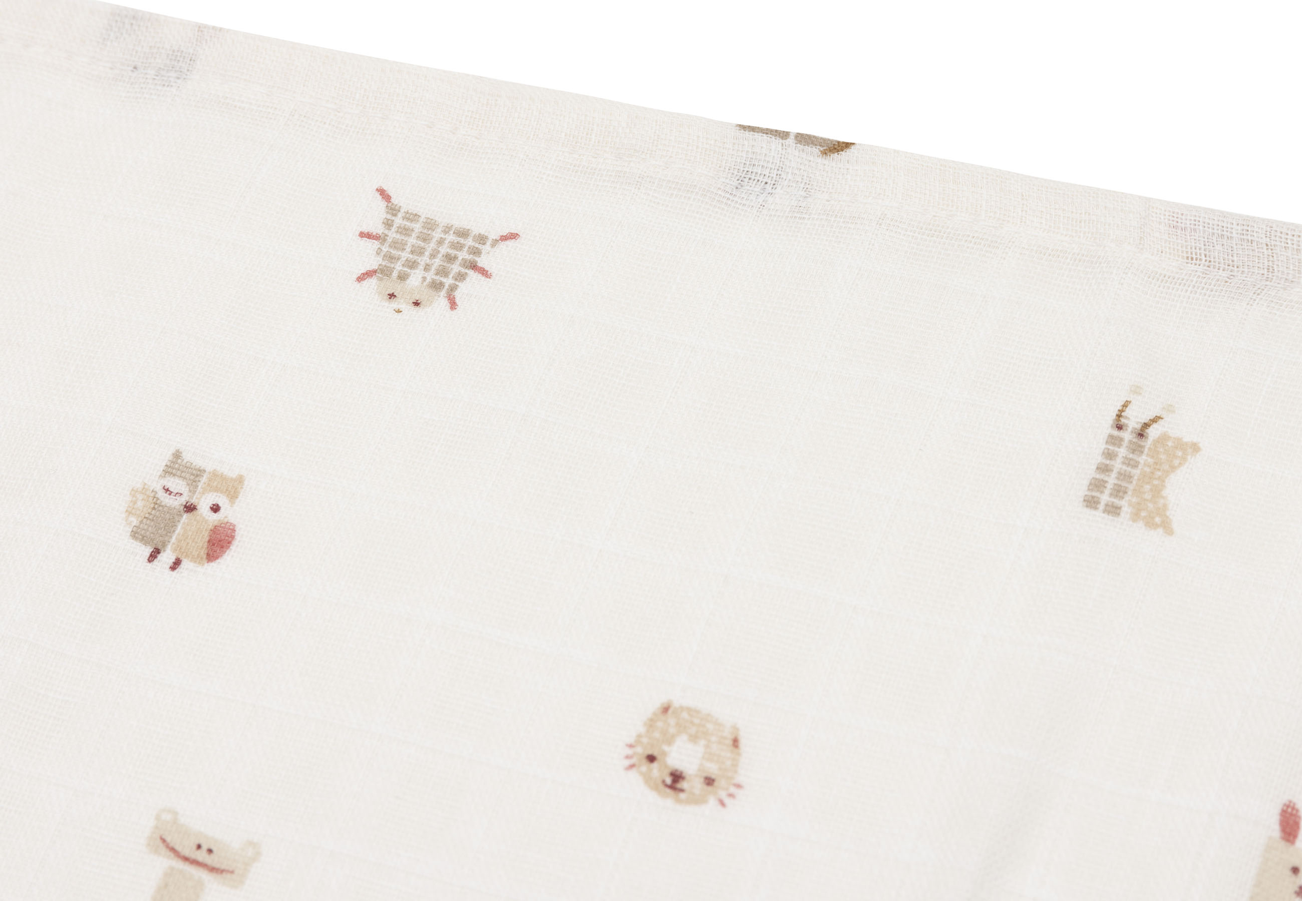 Jollein Muslinfilt 70x70cm Animal Friends (3pack)									 - 2