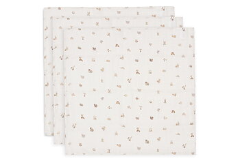 Jollein Muslinfilt 70x70cm Animal Friends (3pack)									