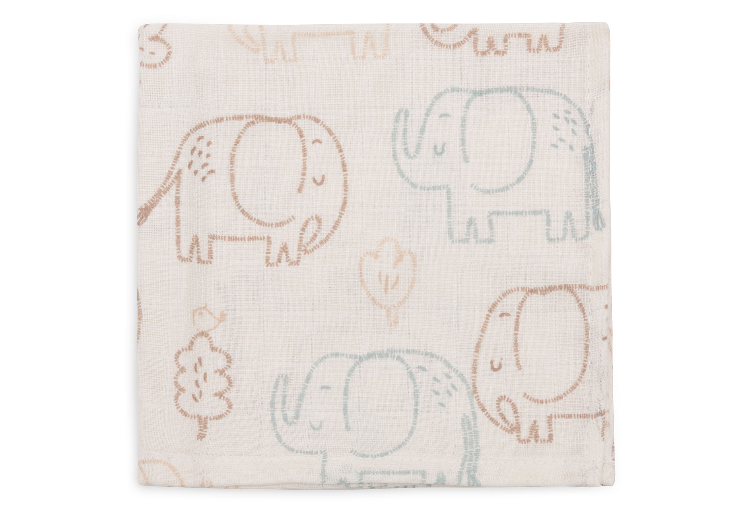 Jollein Muslin Tvättlapp Muslin 31x31cm Elephant Tales (3pack)						 - 2