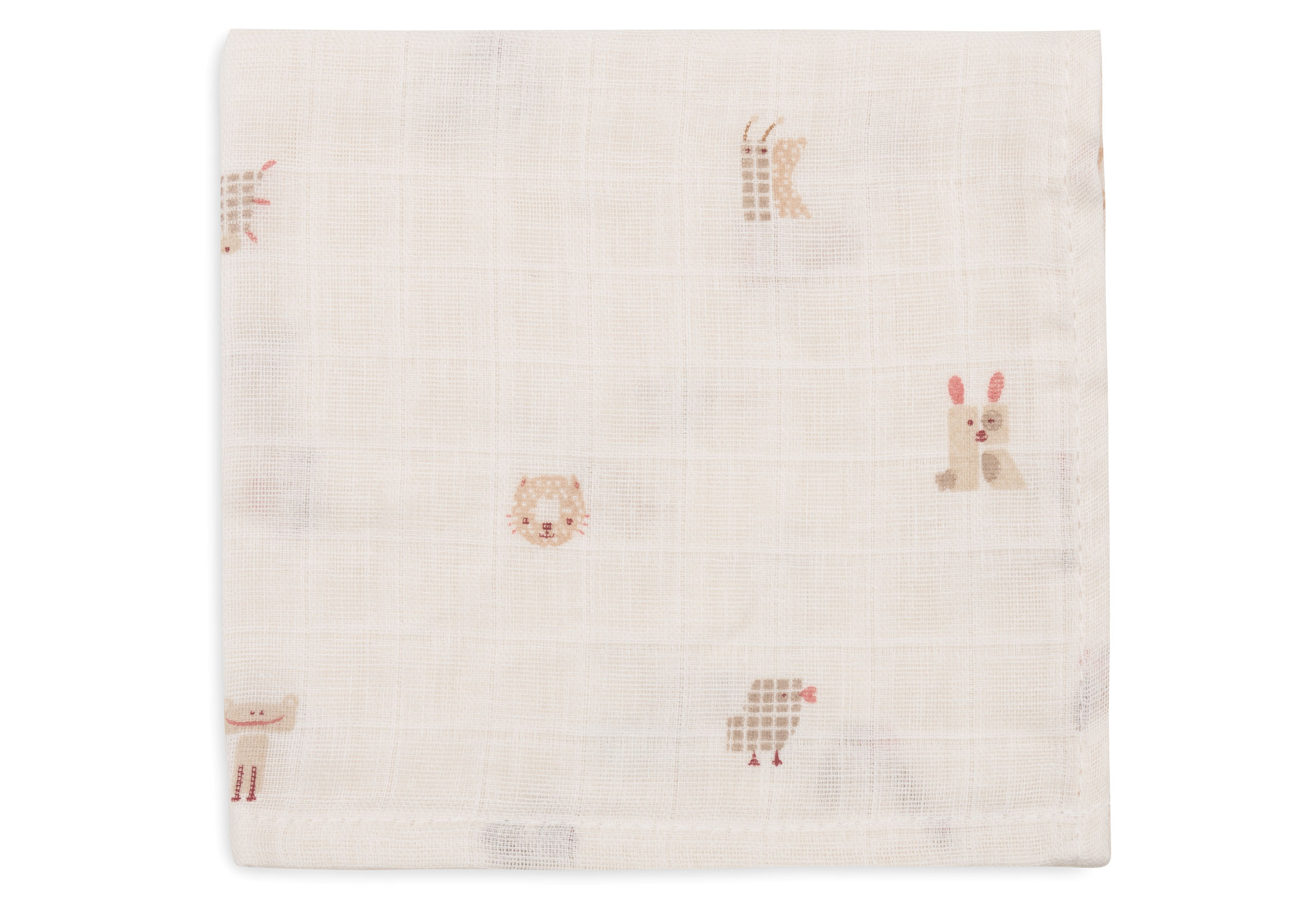 Jollein Muslin Tvättlapp 31x31cm Animal Friends (3pack)						 - 3