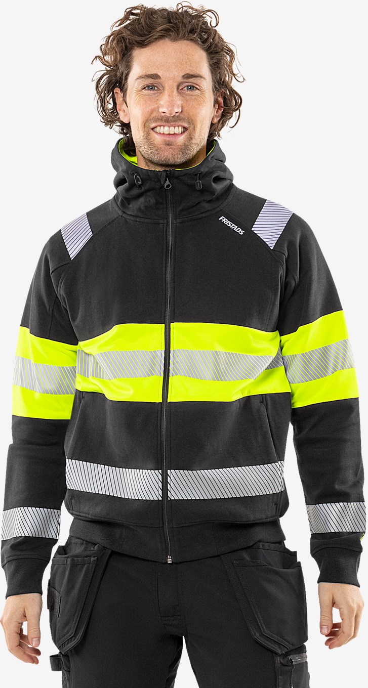 VARSEL SWEATSHIRT-JACKA STRETCH MED HUVA 7532 GKC, KLASS 1 - 7