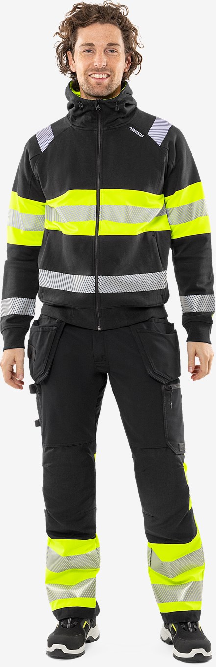 VARSEL SWEATSHIRT-JACKA STRETCH MED HUVA 7532 GKC, KLASS 1 - 4