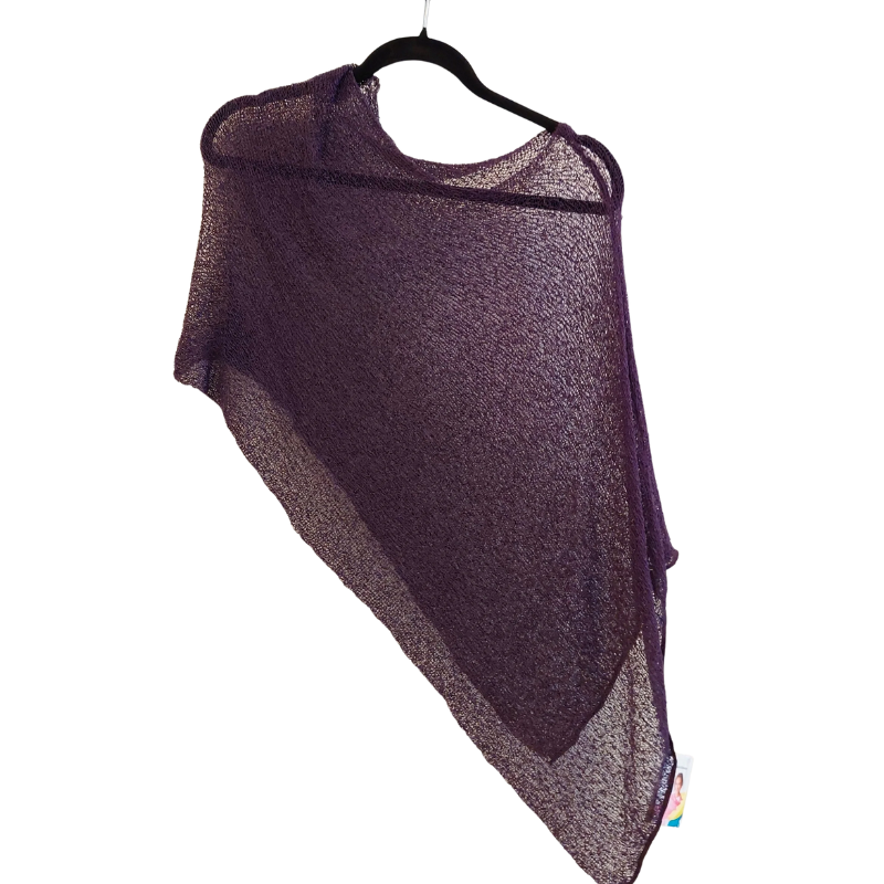 Ulla Jacobsson- Ella- Ponchosjal - Aubergine