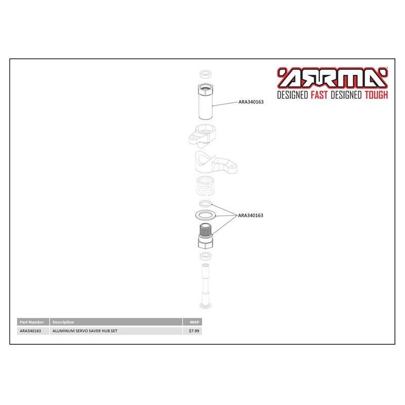 ARRMA Aluminum Servo Saver Hub Set - 2