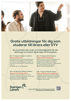 Gratis utbildningar för dig som studerar till lärare eller SYV – affisch