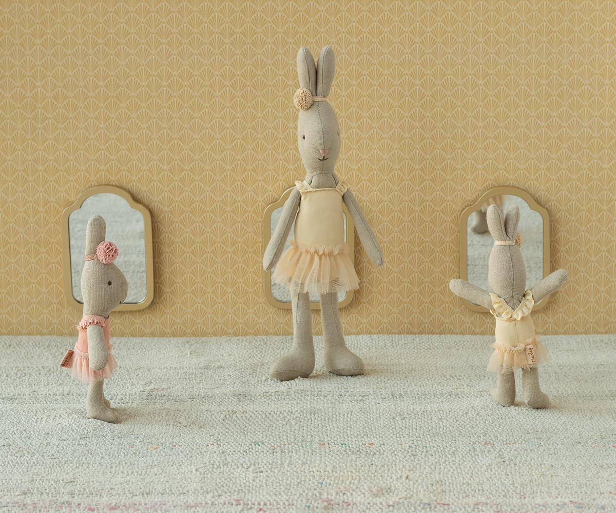 Maileg - HARE m/gul ballerina outfit - Size 1