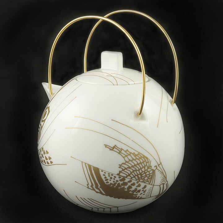 Gösta Grähs (1982) Chubby Teapot with Graphic Decor #114 20 cm 