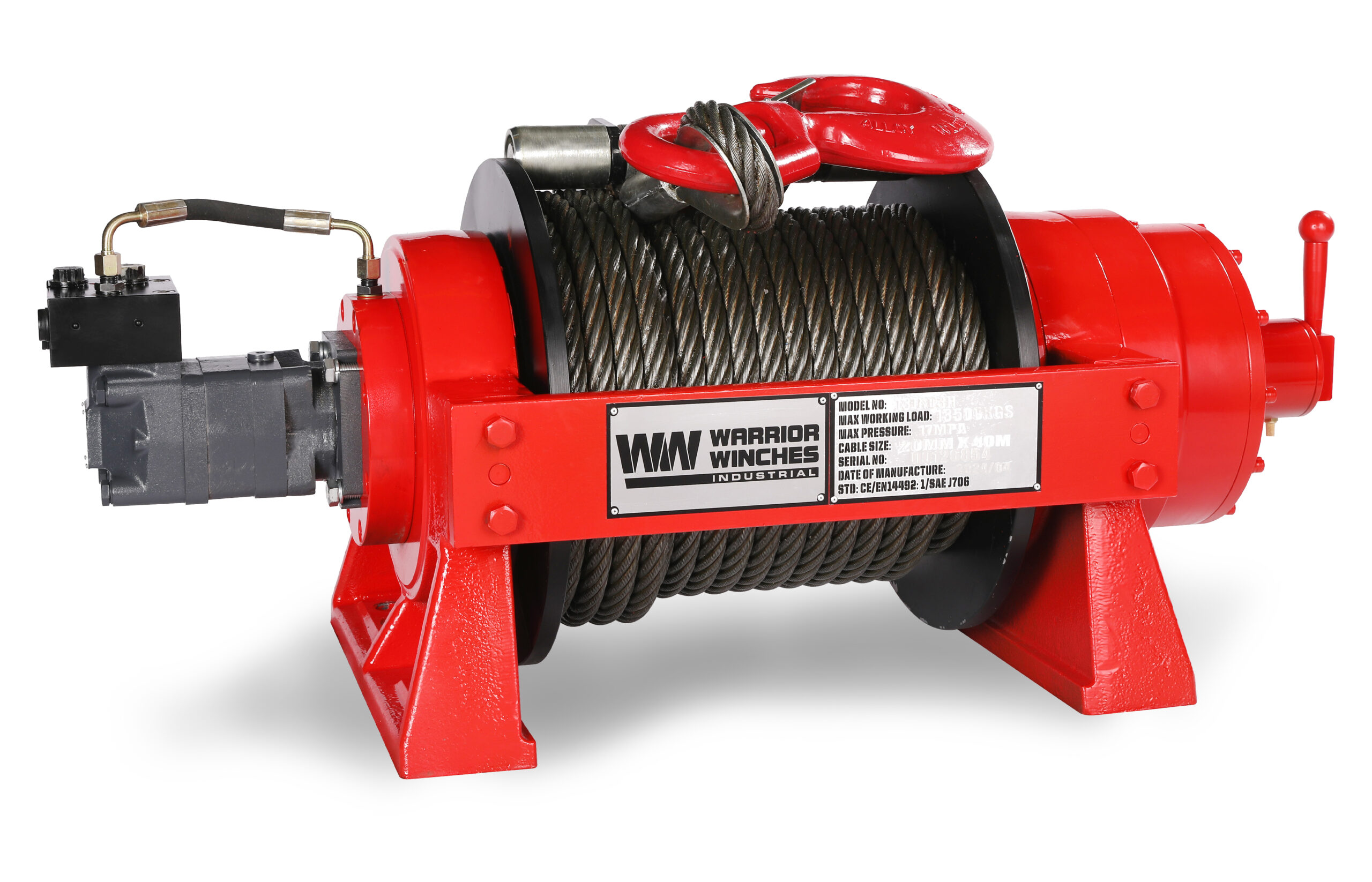 Warrior JR 13,000 Industriell hydraulisk dragvinsch / Maxlast: 13500 kg - 2