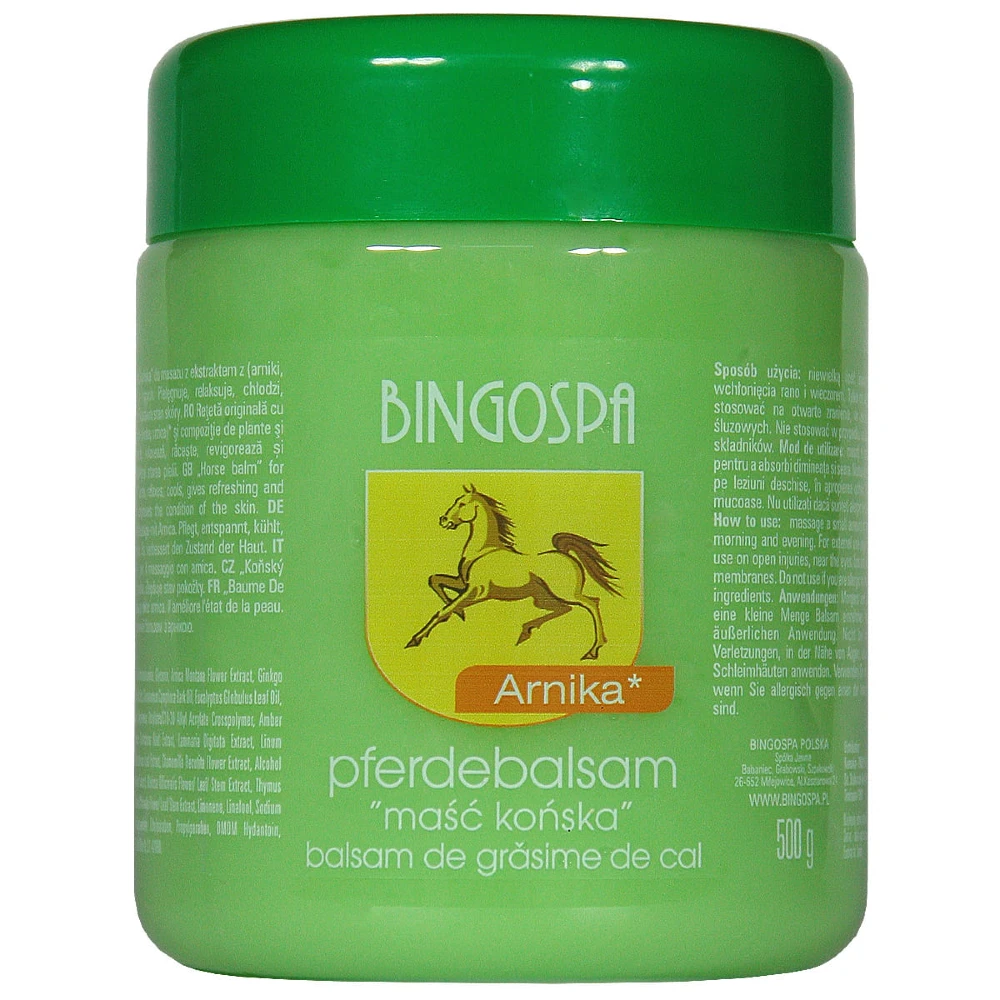 Paardenbalsem met arnica voor spierpijn en spiervermoeidheid na training