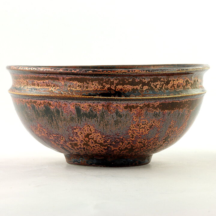 Isak Isaksson (2000s) Unique Chawan Bowl with Brown Glaze 15 cm #24
