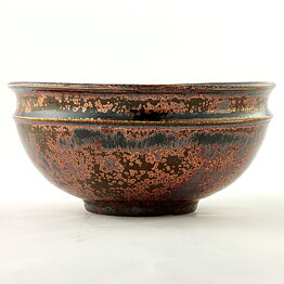 Isak Isaksson (2000s) Unique Chawan Bowl with Brown Glaze 15 cm #24
