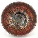 Isak Isaksson (2000s) Unique Chawan Bowl with Brown Glaze 15 cm #24