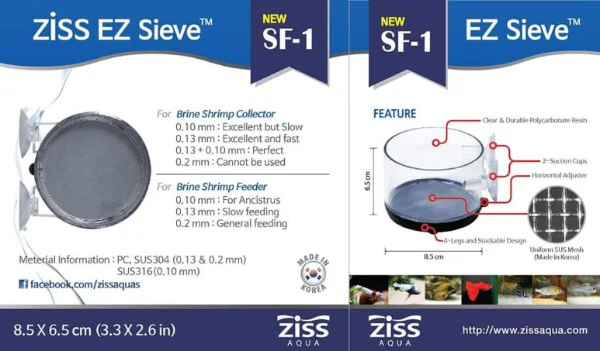 Ziss Aqua SF-1 Artemia Sieve – Multi-Size Live Food Collector & Feeder - 5