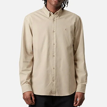 Carhartt WIP - Bolton L/S Shirt Fleur De Sel Garment Dyed
