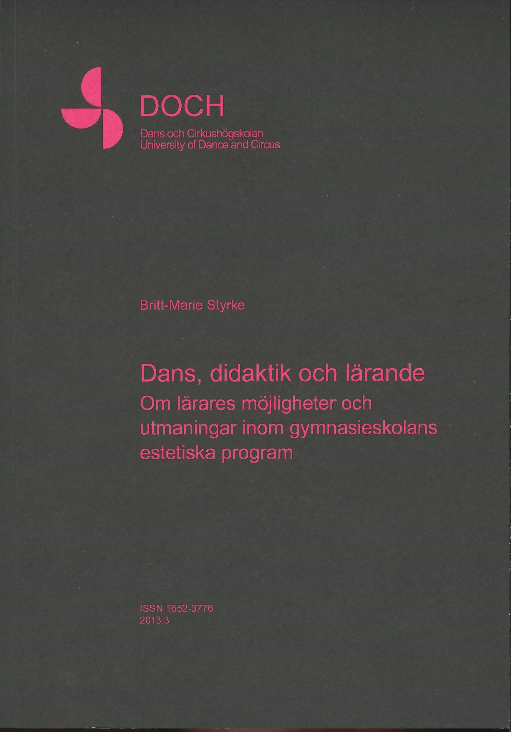 Dans, didaktik och lärande