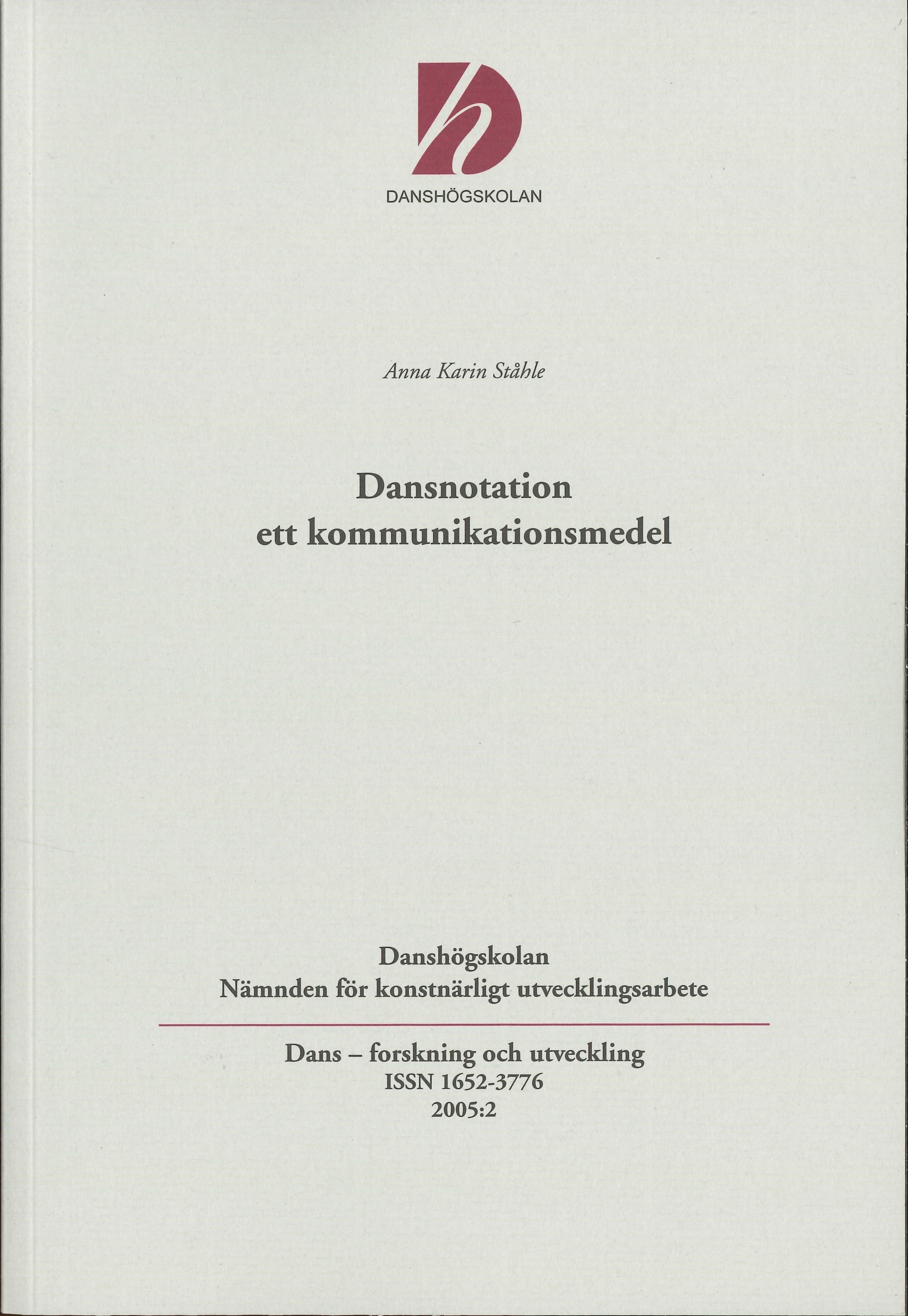 Dansnotation ett kommunikationsmedel