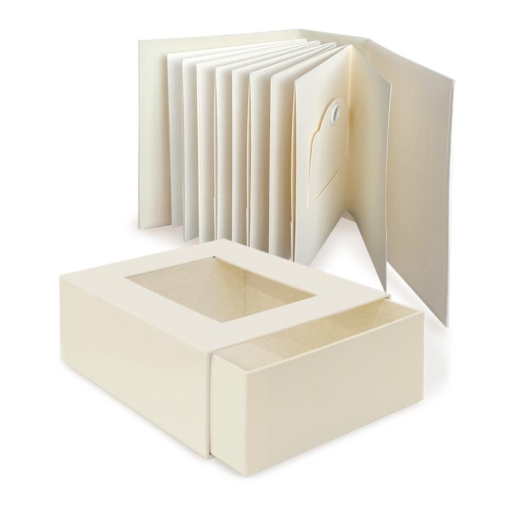  Graphic45 - Staples ATC Album With Matchbook Box - Ivory