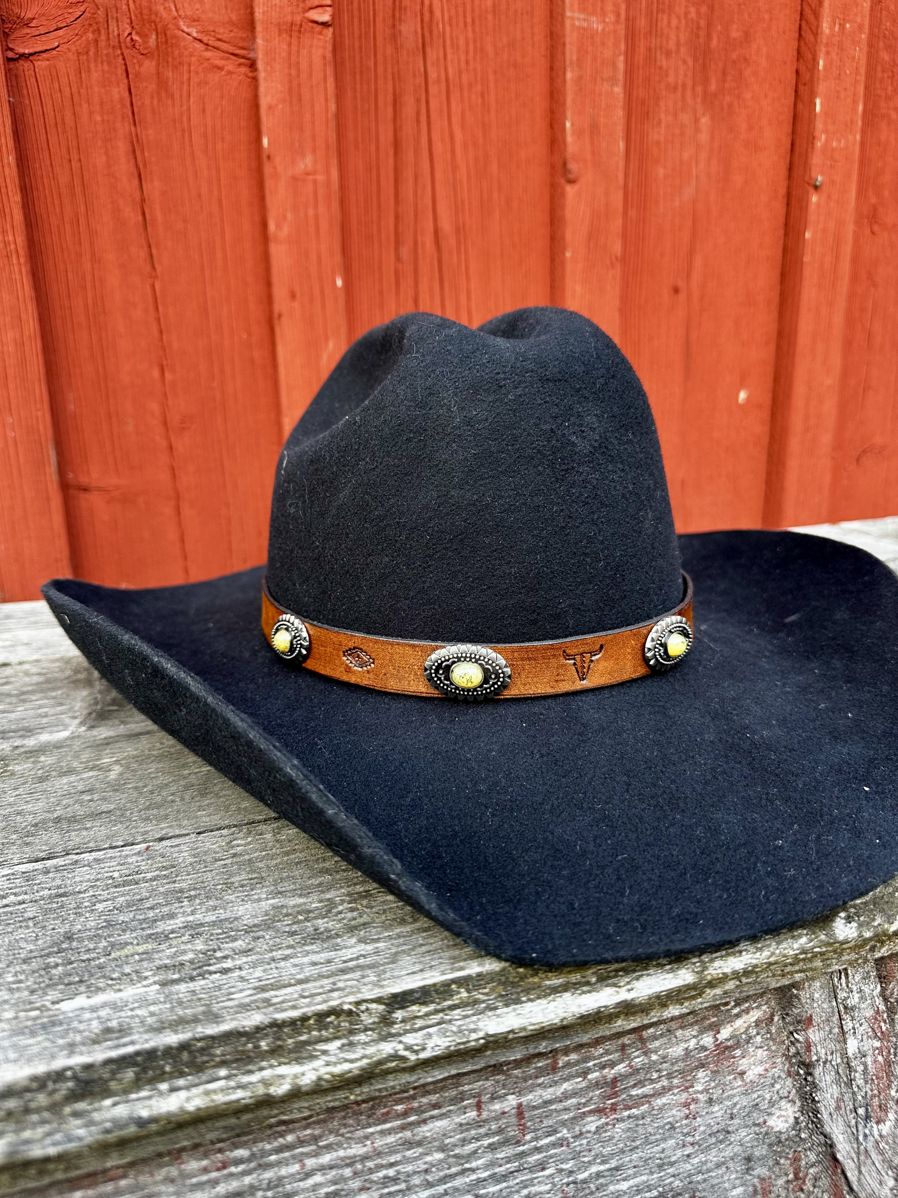 Hattband  i läder - 3