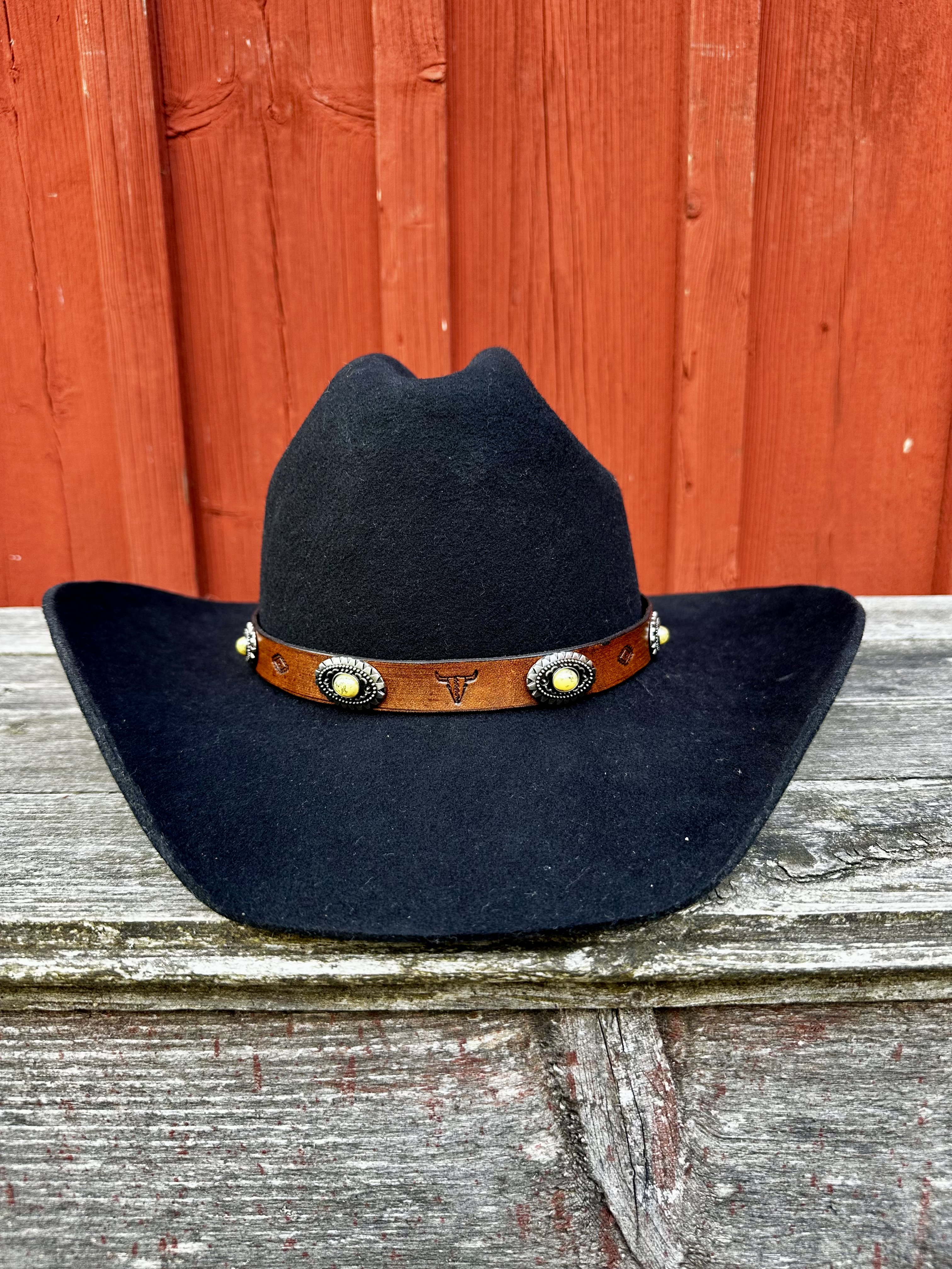 Hattband  i läder