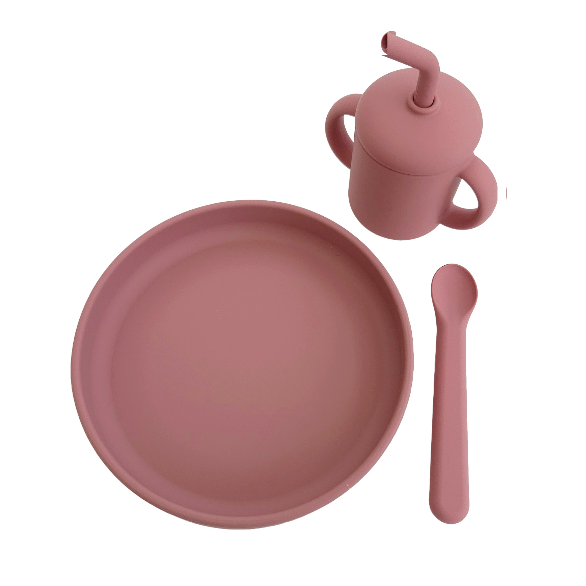 Matset silikon 3 delar dusty rose - Summerville
